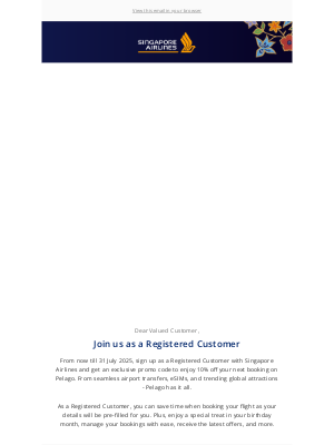 Singapore Airlines - Unlock 10% off on Pelago