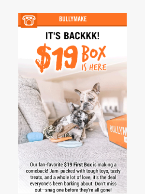 BULLYMAKE - Fan-Fave Alert: $19 Box IS BACK 🤩