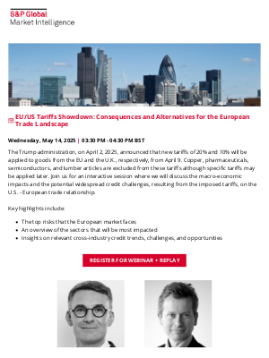 S&P Global - [Webinar] EU/US Tariffs Showdown: Consequences and Alternatives for the European Trade Landscape