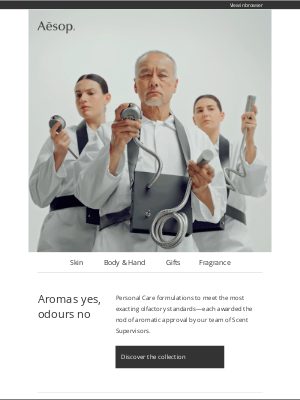 Aesop - Formulations to maintain olfactory excellence