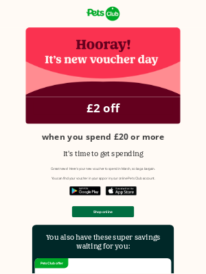Pets at Home (United Kingdom) - You have a new voucher 🎉