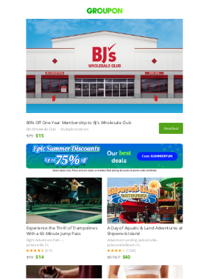 Groupon - BJ’s Membership for $15 + $15 in Rewards?! That’s a Cartload of Savings