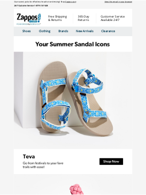 Zappos - Summer Sandal Icons + A Worry-Free Summer Wardrobe