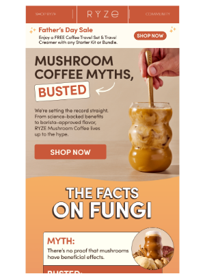 RYZE - Free Gifts + Debunking Mushroom Myths 🔎