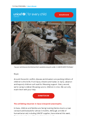 UNICEF (Australia) - 🚨Gaza update: help us deliver lifesaving care to children in emergencies.