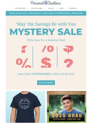 Personal Creations - It’s a May Mystery Sale! What’s Behind Your Click?