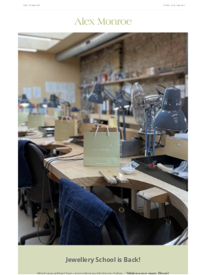 Alex Monroe - New Jewellery School Dates! ✨🔨