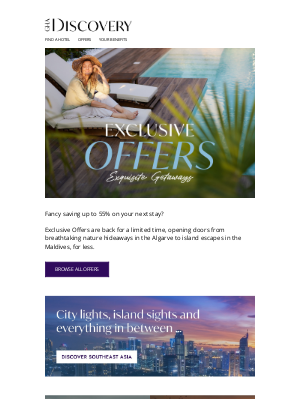 DISCOVERY - Discover paradise and save up to 55% 🏝️
