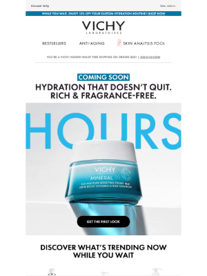 Vichy - Exclusive Sneak Peek: NEW 100H Hydration