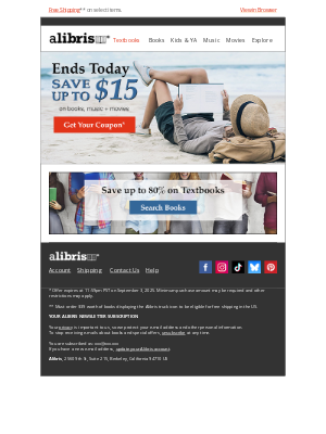 Last Day | Your $15 Coupon expires at midnight