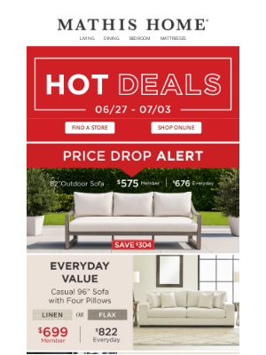 Mathis Brothers Furniture - 🚨 HOT DEALS 🚨