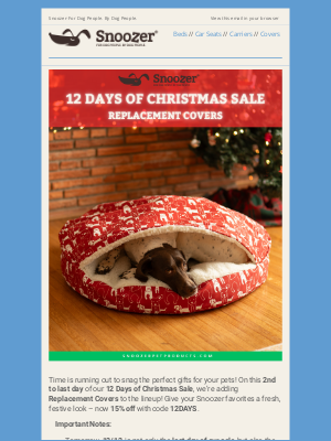 Snoozer Pet Products - Day 11 of Christmas Deals – Add a Fresh Look!