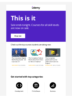 Udemy - Sale ends today