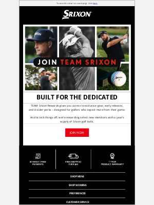 Srixon - We Want You to Join TEAM Srixon!
