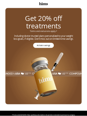 hims - Your chance at 20% off is almost gone