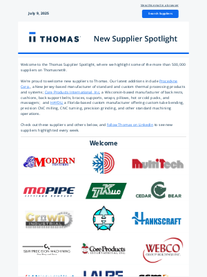 Xometry - Introducing New Thomas Suppliers