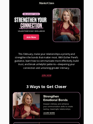 MasterClass - Relevant Now: Create deeper romantic connections