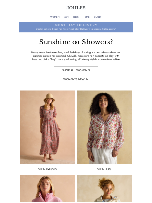 Joules  - Summer Style. Whatever the Forecast