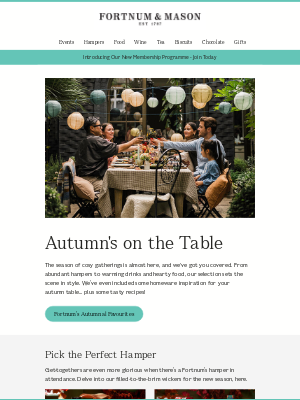 Fortnum & Mason (United Kingdom) - A Guide to Autumn Gatherings🍂🍽️