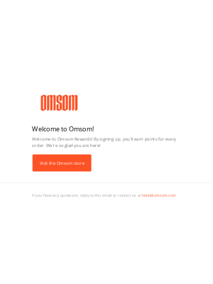 Omsom - Your Omsom account is ready to go! 💥
