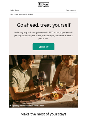 Hilton Hotels & Resorts - Claude we've missed you! Get breakfast included on your next stay. 🧇