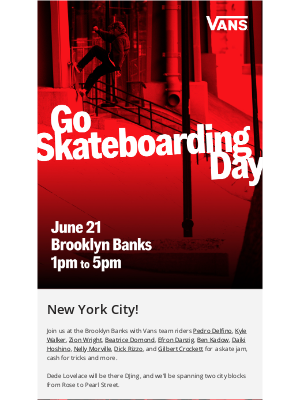Vans - Join us for Go Skateboarding Day!