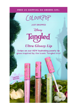 ColourPop Cosmetics - NEW! Disney Tangled Ultra Glossy Lip 👄🍳☀️