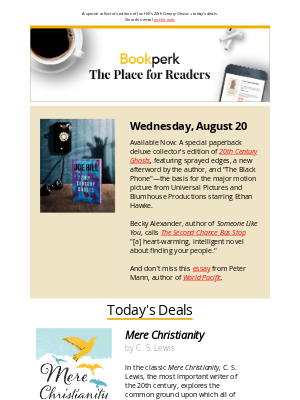HarperCollins - Your perks for Wednesday