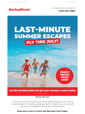 Jet off this July - from just £289pp!