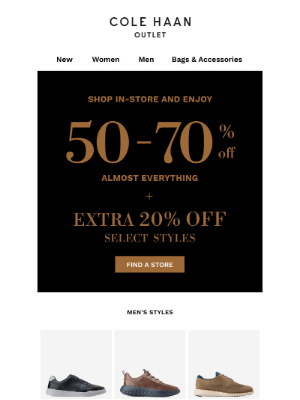 Cole Haan Email Marketing Strategy Campaigns MailCharts