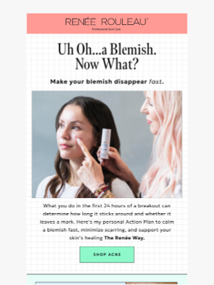 Renee Rouleau Skin Care - Feel a blemish coming on? Act quick! 💥