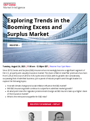 S&P Global - Happening Tomorrow: What’s Fueling the E&S Market Boom?