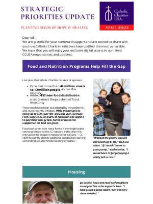 Catholic Charities USA - CCUSA's Strategic Priorities Update