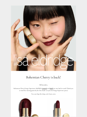 Lisa Eldridge - Bohemian Cherry is back in stock!