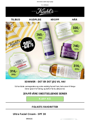Kiehl's (Norway) - 20% PÅ FOLKETS FAVORITTER