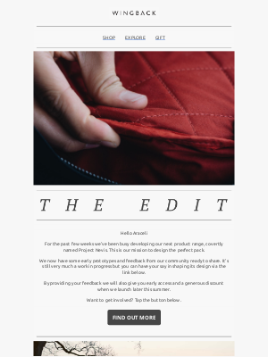 Wingback (UK) - The Edit: Backpack Preview