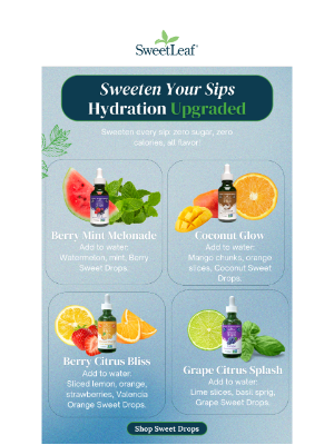 SweetLeaf Stevia® - Sweeten Your Sips