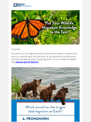 National Park Foundation - Test your knowledge...