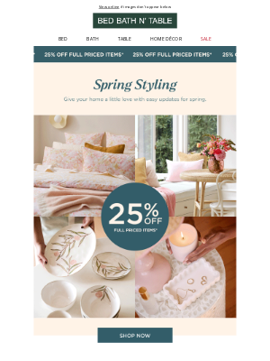 Bed Bath ’n’ Table (Australia) - Your Home, Your Way | 25% Off Full Priced Items*