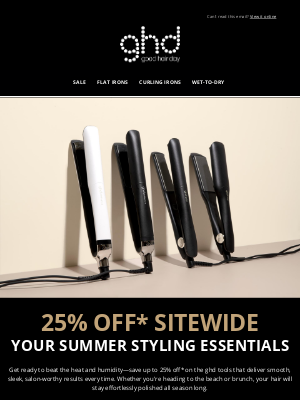 ghd (United Kingdom) - 25% Off* Tools for Your Sleekest Summer Yet