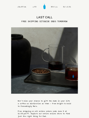 Blue Bottle Coffee - Last Call: Free Shipping for Father’s Day