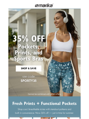 Marika Fitness - Stylish Prints & Pockets: 35% Off Today!
