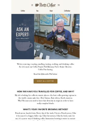 Peet's Coffee - Peet’s expert Coffee People talk shop