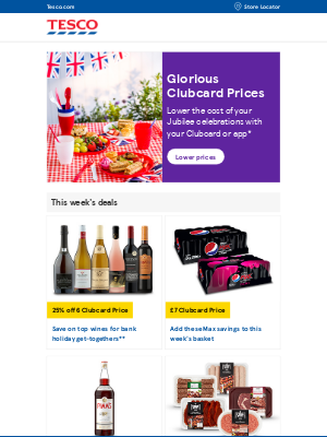 Tesco (UK) - Want a truly glorious bank holiday? Start with these majestic deals