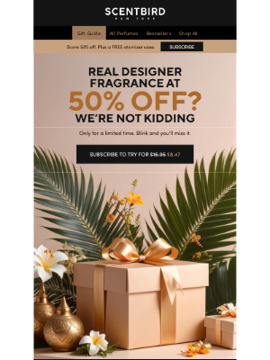 Scentbird - Perfume for 50% Off? Spritz Happens.