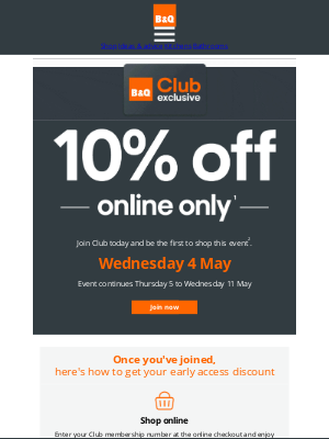 DIY at B&Q (UK) - Club exclusive early access | 10% off online starts now