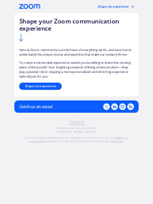 Zoom Video Communications - Shape your Zoom communication experience