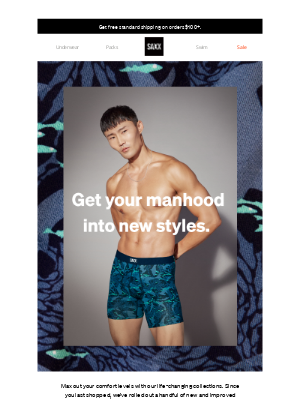 SAXX Underwear - Use your $20 discount code on new styles ASAP