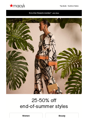 Macy's - End-of-summer sale: up to 50% off ends tonight!