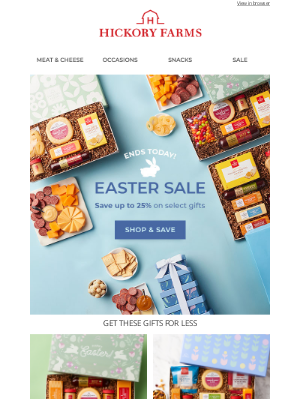 Hickory Farms - 🔥Final hours for up to 25% off gifts for Easter.